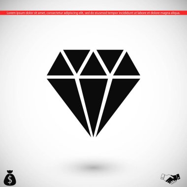 Elmas vektör simgesi