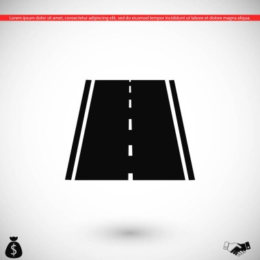 yol simgesi, vektör