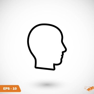 Kafa vektör simgesi