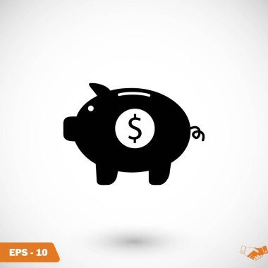 domuzcuk banka vektör simgesi