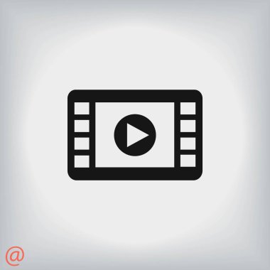 film film şeridi vektör simgesi