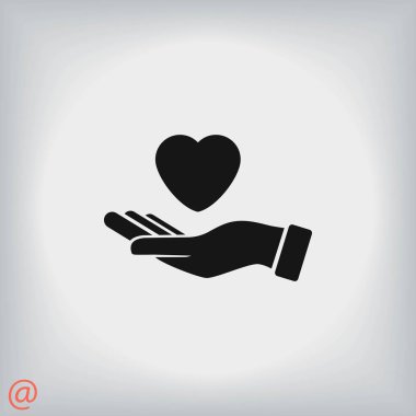 elinde kalp simgesi