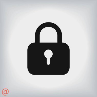 asma kilit simgesi vektör