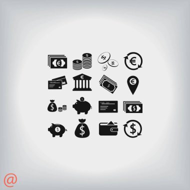 Finans simgeler vektör