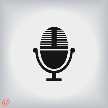 vektör mikrofon simgesi