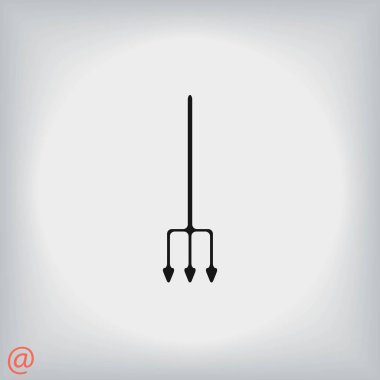 Bahçe çatal vektör simgesi