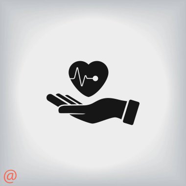 elinde kalp simgesi