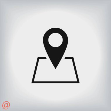 harita simgesi üzerinde toplu iğne