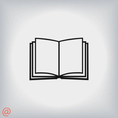 kitap simgesi beyaz arkaplanda izole edildi