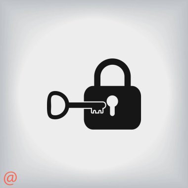 Kilit ve anahtar vektör simgesi