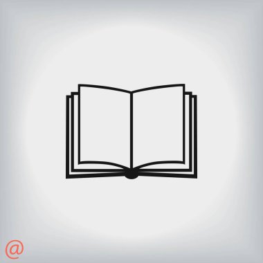 kitap simgesi beyaz arkaplanda izole edildi