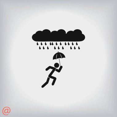 Yalnız yağmur simgesi