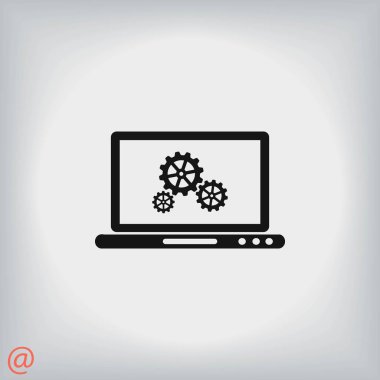 ayar dizüstü simge vektör