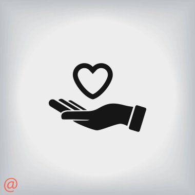 elinde kalp simgesi