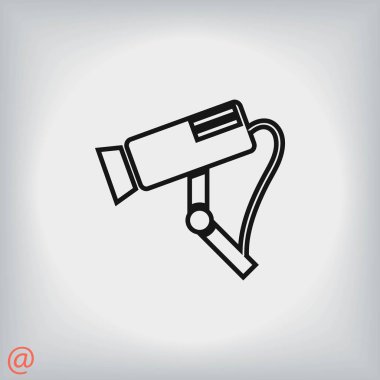 Gözetim kamerası vektör simgesi