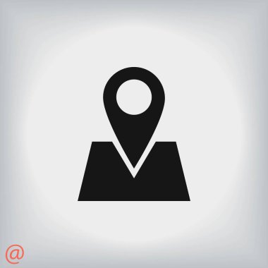 harita simgesi üzerinde toplu iğne