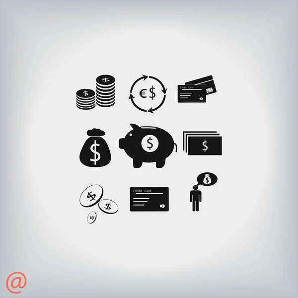 Icono de finanzas y dinero — Vector de stock