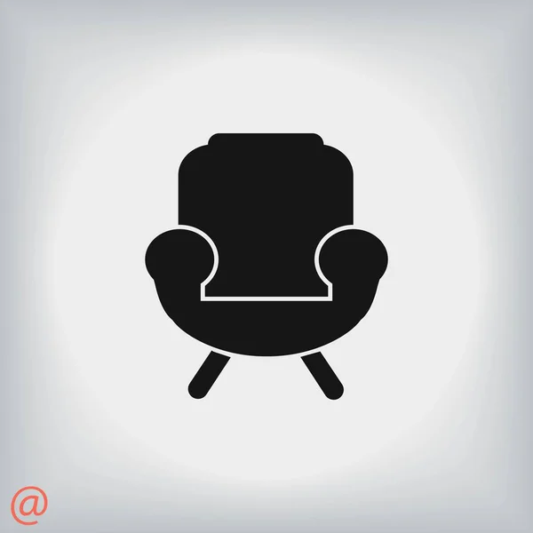 Fauteuil icône vecteur — Image vectorielle