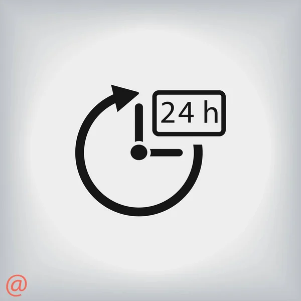 24 uur pictogram vector — Stockvector