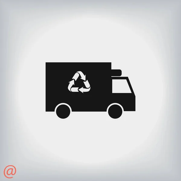 Recycler icône camion — Image vectorielle
