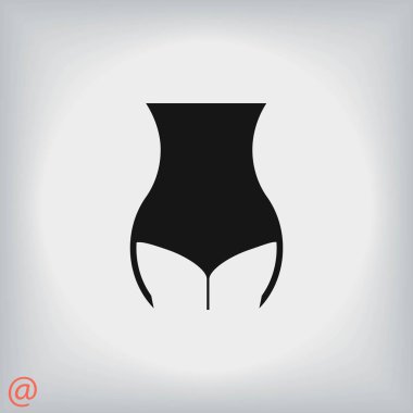 kadın bel simge vektör
