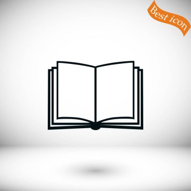 kitap simgesi beyaz arkaplanda izole edildi