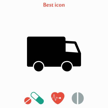 Kamyon Vektörü Simgesi 