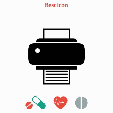 Yazıcı simgesi vektör