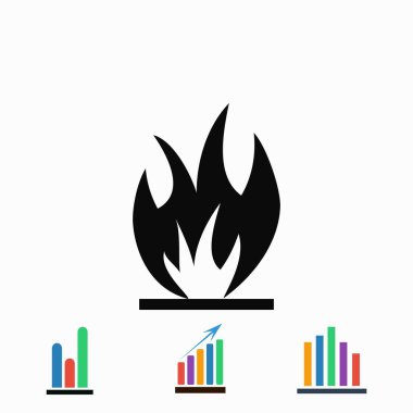 Yangın simge vektör