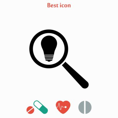 mikroskop ve ampul simgesi