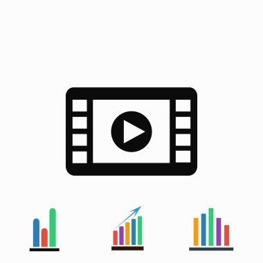 film film şeridi vektör simgesi