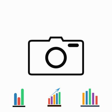 Fotoğraf kamerası vektör simgesi