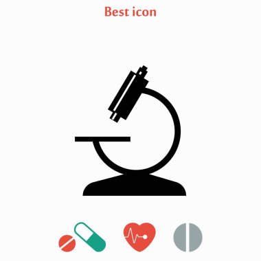 Mikroskop simge vektör