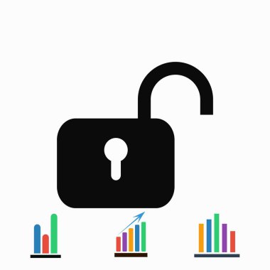 asma kilit simgesi vektör