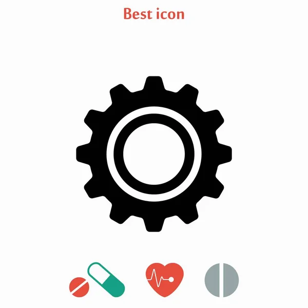 Gear icon vector — Stock Vector