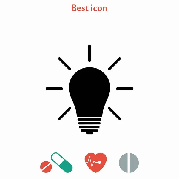 Light bulb icon — Stock Vector