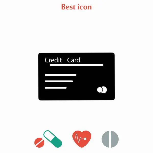 クレジットカードのベクトルアイコン — ストックベクタ