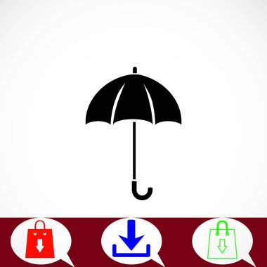 Şemsiye simge vektör