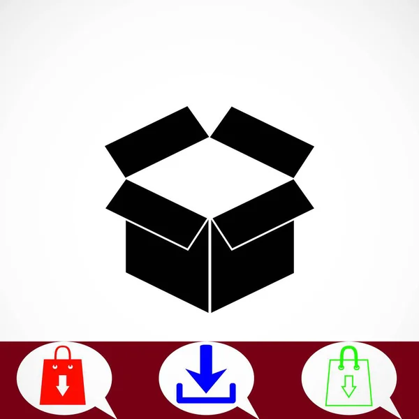 Box icon ,Vector Illustration — Stock Vector