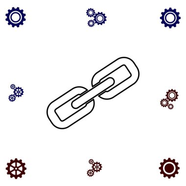 Zincir bağlantı simge vektör