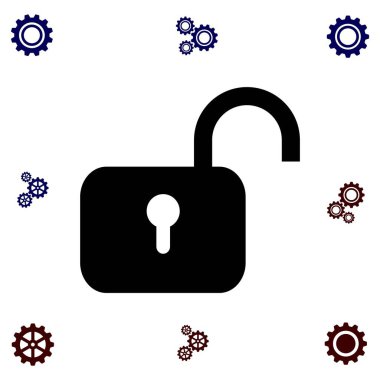 asma kilit simgesi vektör