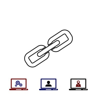 Zincir bağlantı simge vektör