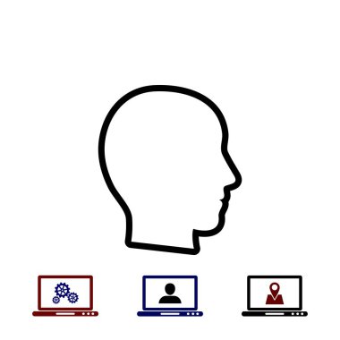 Kafa vektör simgesi