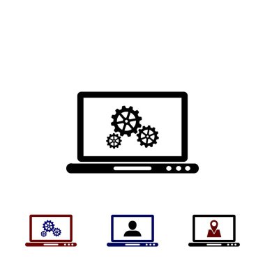 ayar dizüstü simge vektör