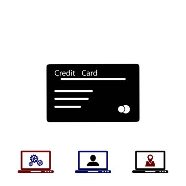 Kredi kartı vektör simgesi