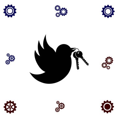  Tuşları simgesi olan kuş