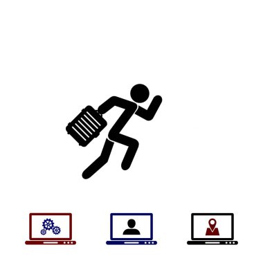 İnsanlar çanta simgesi