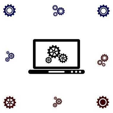 ayar dizüstü simge vektör