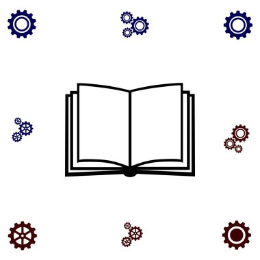 kitap simgesi beyaz arkaplanda izole edildi