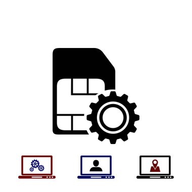 SIM kartı ayarı basit simgesi 